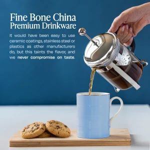 Glowstone - Smart Mug - Perfect Temperature Perfect Taste - Classic White - Self-Heating Fine Bone China Dishwasher Safe Smart mug in Classic Blue