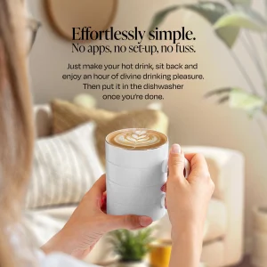 Glowstone - Smart Mug - Perfect Temperature Perfect Taste - Classic White - Self-Heating Dishwasher Safe Smart mug in Classic White with no Apps or no updates